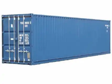 Conteneur maritime 40 pieds usagé, portes fermées, vue en angle - Conteneurs Outaouais